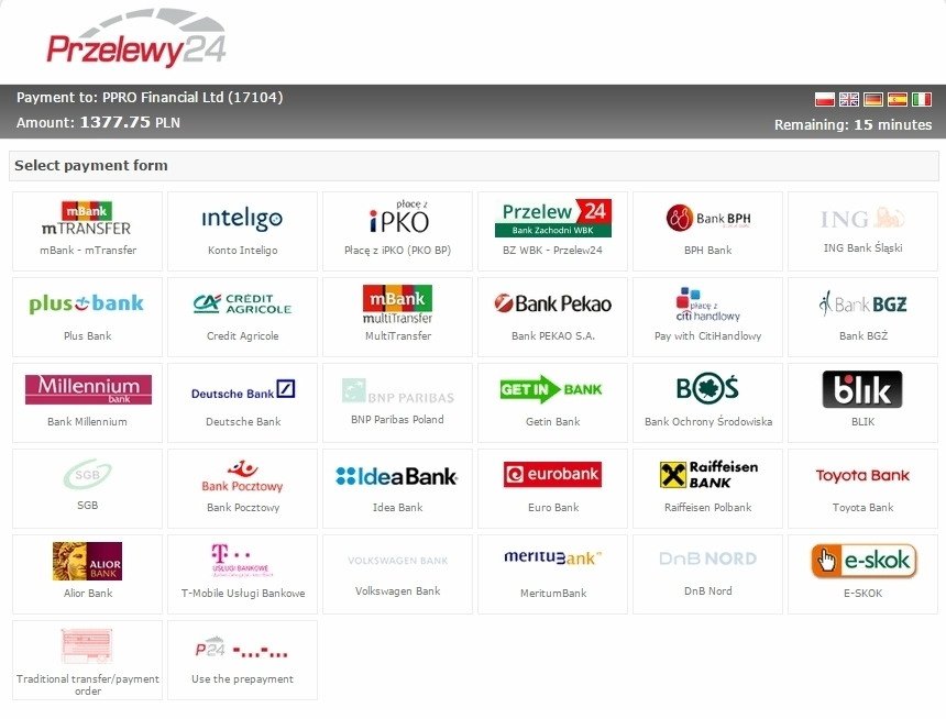 Chińskie allegro - płatności przez Przelewy24